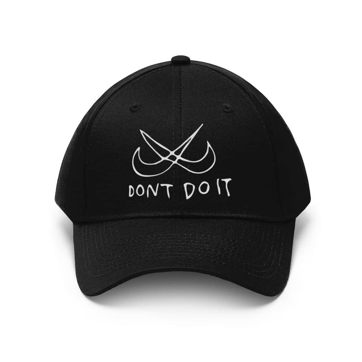 Don't Do It Unisex Twill Hat by Tattoo artist Auto Christ Hats Printify Black One size 