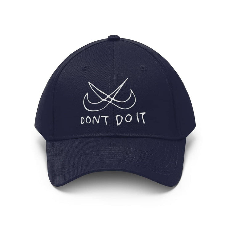 Don't Do It Unisex Twill Hat by Tattoo artist Auto Christ Hats Printify True Navy One size 