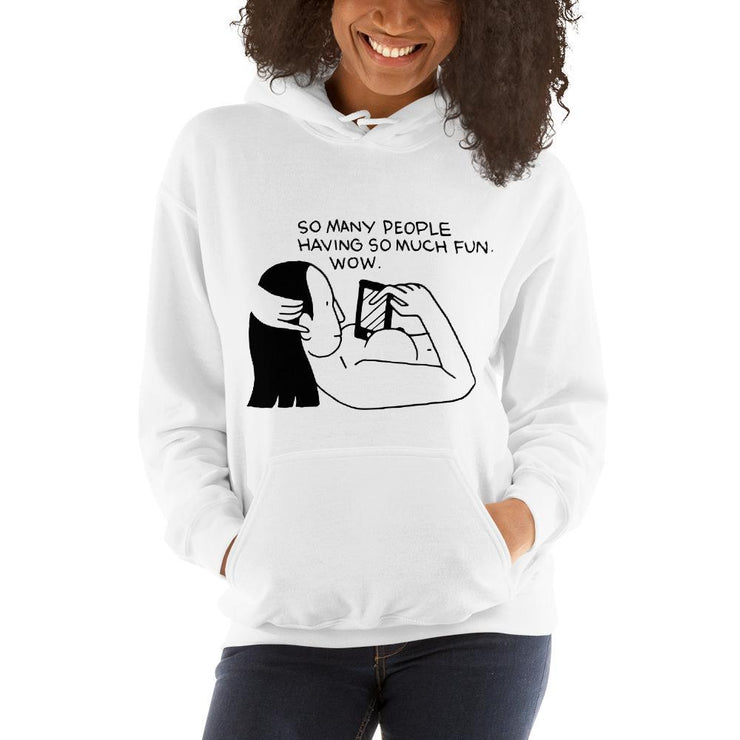 FOMO Unisex Hoodie by Tattoo Artists mi_ss_ing  Love Your Mom  White S 