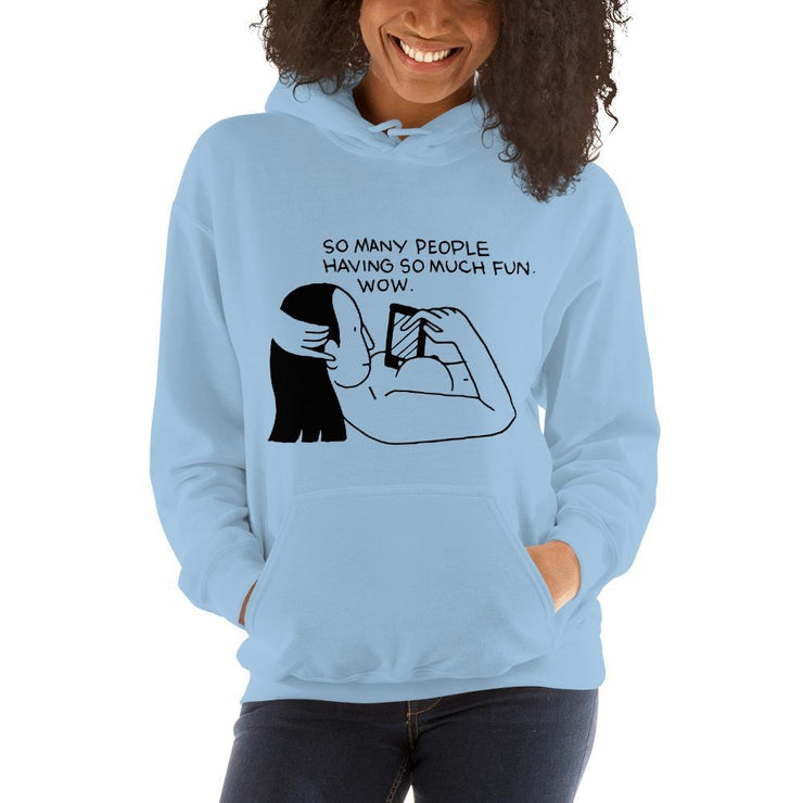 FOMO Unisex Hoodie by Tattoo Artists mi_ss_ing  Love Your Mom  Light Blue S 