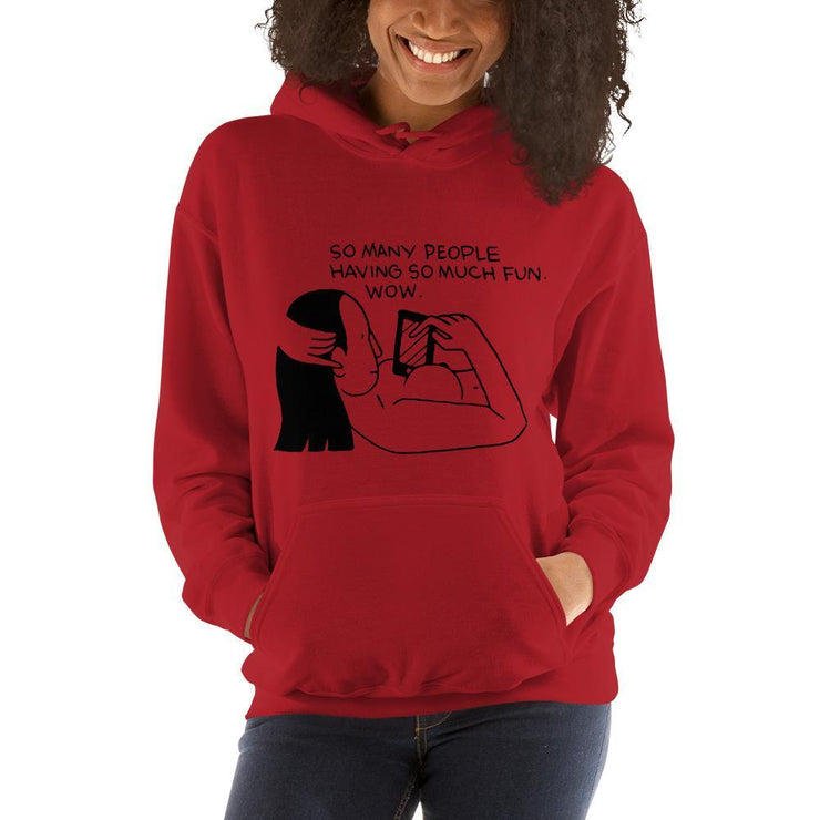 FOMO Unisex Hoodie by Tattoo Artists mi_ss_ing  Love Your Mom  Red S 