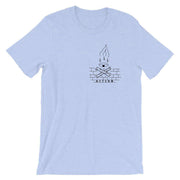 Fire Sleeve Unisex T-Shirt by Tattoo artist Framacho  Love Your Mom  Heather Blue S 