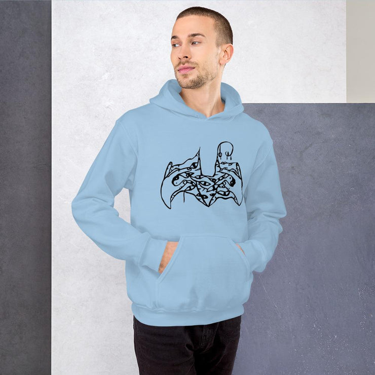 Fractal Unisex Hoodie by Tattoo artist Trash Todd  Love Your Mom  Light Blue S 