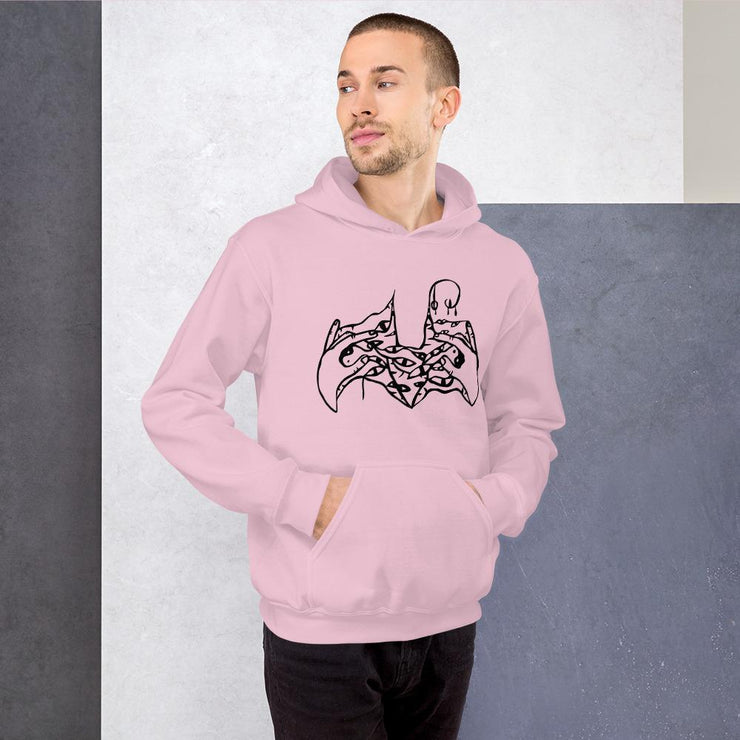 Fractal Unisex Hoodie by Tattoo artist Trash Todd  Love Your Mom  Light Pink S 