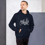 Fractal Unisex Hoodie by Tattoo artist Trash Todd  Love Your Mom  Navy S 