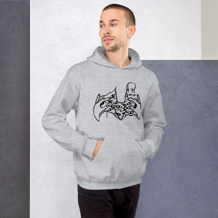Fractal Unisex Hoodie by Tattoo artist Trash Todd  Love Your Mom  Sport Grey S 