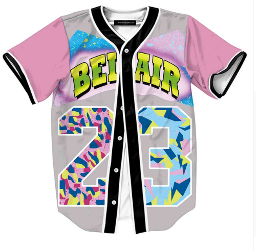 90s Theme Party Hip Hop Bel Air 23 Baseball Jersey Short Sleeve Shirt for Birthday Party Club and Pub iphone case Love Your Mom Pink23 4XL 