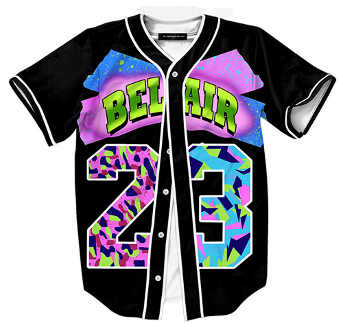 90s Theme Party Hip Hop Bel Air 23 Baseball Jersey Short Sleeve Shirt for Birthday Party Club and Pub iphone case Love Your Mom Black23 2XL 