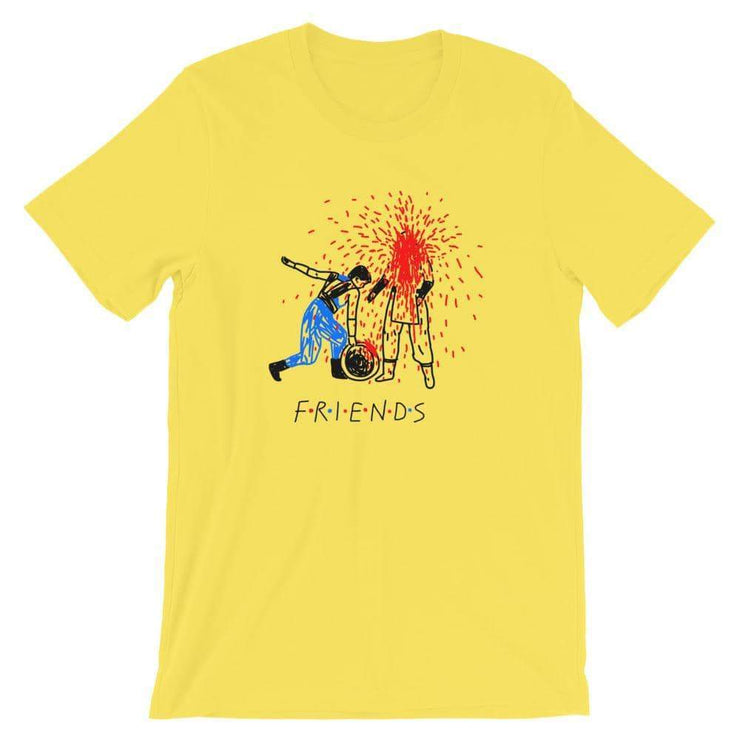 Friends TV Unisex T-Shirt BY Tattoo Artist Bad Paint  Love Your Mom  Yellow S 