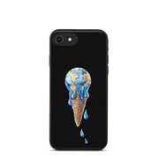 Global Warming Black Biodegradable phone case,Compostable phone case - world ice cream iPhone case  Love Your Mom  iPhone 7/8/SE  