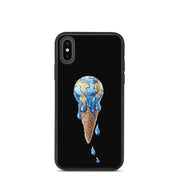 Global Warming Black Biodegradable phone case,Compostable phone case - world ice cream iPhone case  Love Your Mom  iPhone X/XS  