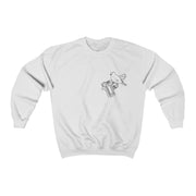 Gun bird Sweatshirt by Tattoo artist Tamar Bar Sweatshirt Printify White S 