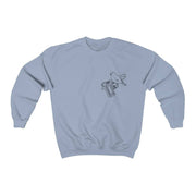 Gun bird Sweatshirt by Tattoo artist Tamar Bar Sweatshirt Printify Light Blue S 