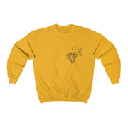 Gun bird Sweatshirt by Tattoo artist Tamar Bar Sweatshirt Printify Gold L 