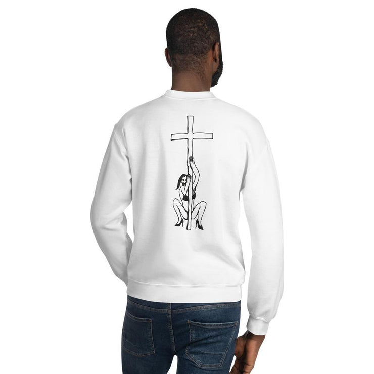 Holy G sweatshirt by Tattoo artist Auto Christ  Love Your Mom  White S 