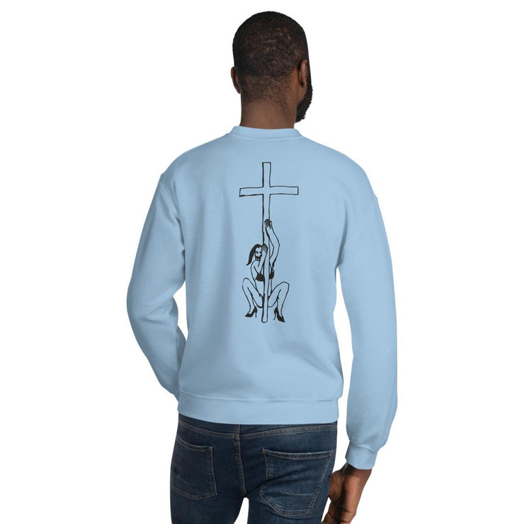 Holy G sweatshirt by Tattoo artist Auto Christ  Love Your Mom  Light Blue S 