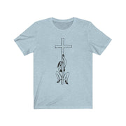 Holy J T-shirt by Tattoo artist Auto Christ T-Shirt Printify Heather Ice Blue XS 