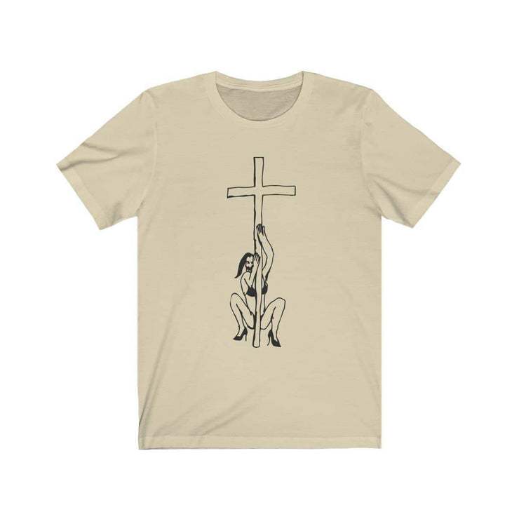 Holy J T-shirt by Tattoo artist Auto Christ T-Shirt Printify Natural XS 