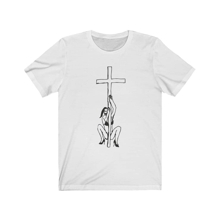 Holy J T-shirt by Tattoo artist Auto Christ T-Shirt Printify White L 