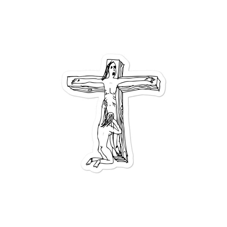 Holy J sticker by tattoo artist Auto Christ  Love Your Mom  3x3  