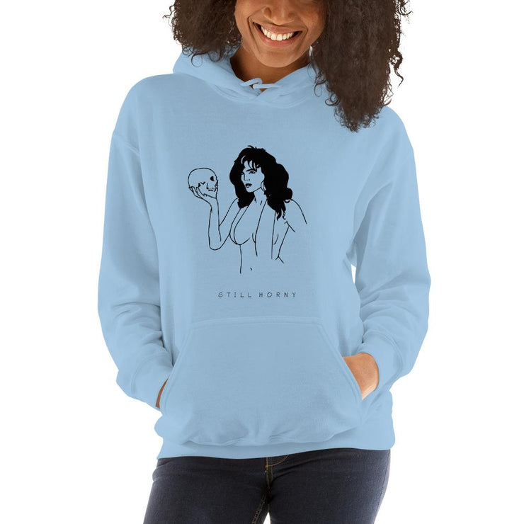 Horney Unisex Hoodie by Tattoo Artists Tamar Bar  Love Your Mom  Light Blue S 