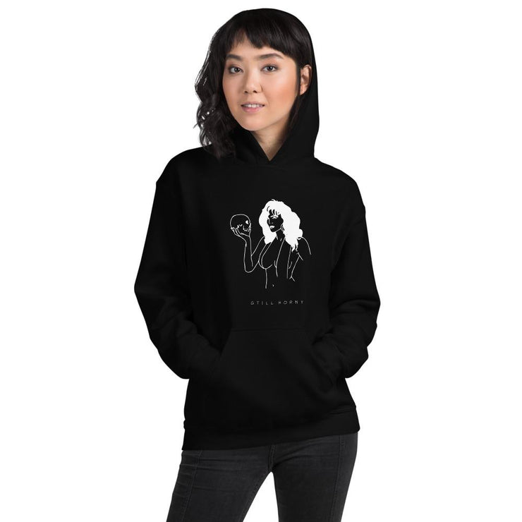 Horney Unisex Hoodie by Tattoo Artists Tamar Bar  Love Your Mom  Black S 