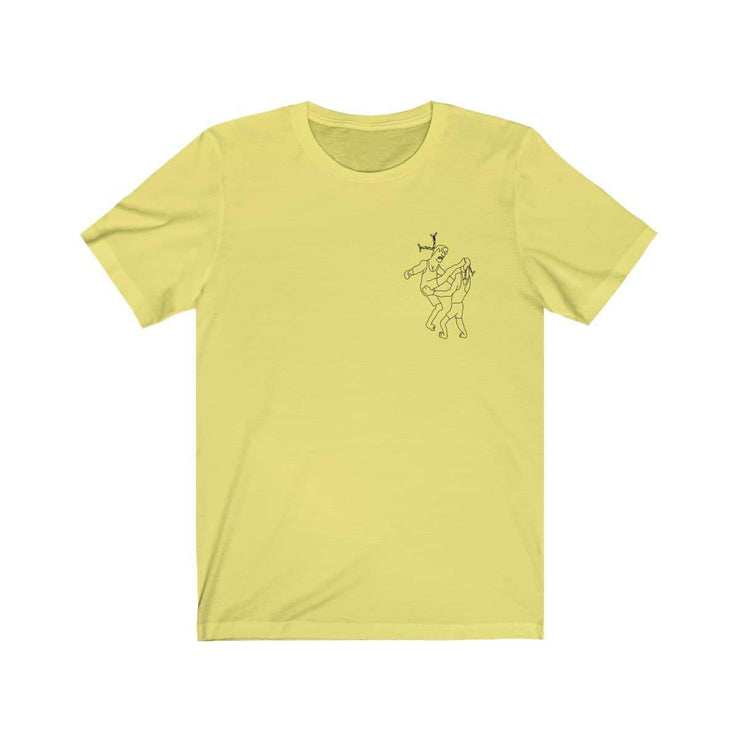 Kung Fu T-shirt by Tattoo artist Auto Christ T-Shirt Printify Yellow XS 