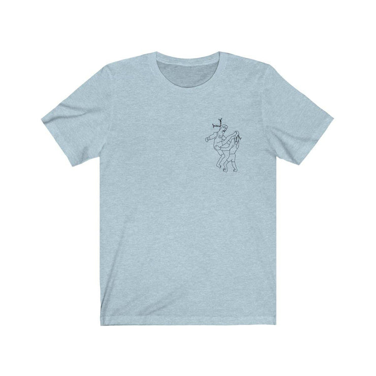 Kung Fu T-shirt by Tattoo artist Auto Christ T-Shirt Printify Heather Ice Blue XS 