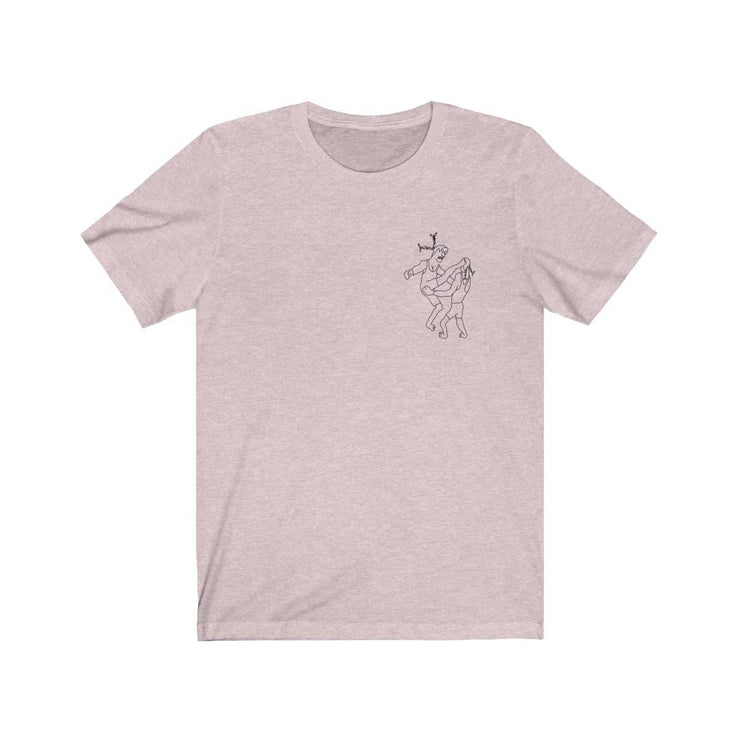 Kung Fu T-shirt by Tattoo artist Auto Christ T-Shirt Printify Heather Peach L 