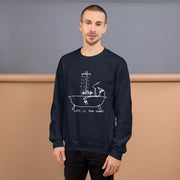 Life is to short Unisex Sweatshirt  by tatatto artist Alver Mena  Love Your Mom  Navy S 