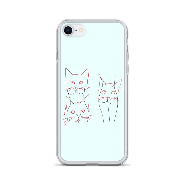 Limited Edition Blue Cat Women iPhone Case From Top Tattoo Artists  Love Your Mom  iPhone 7/8  