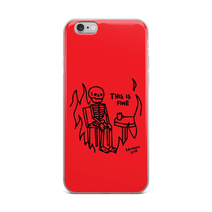 Limited Edition Red skeleton iPhone Case From Top Tattoo Artists  Love Your Mom iPhone 6 Plus/6s Plus  