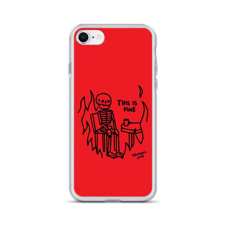 Limited Edition Red skeleton iPhone Case From Top Tattoo Artists  Love Your Mom  iPhone 7/8  