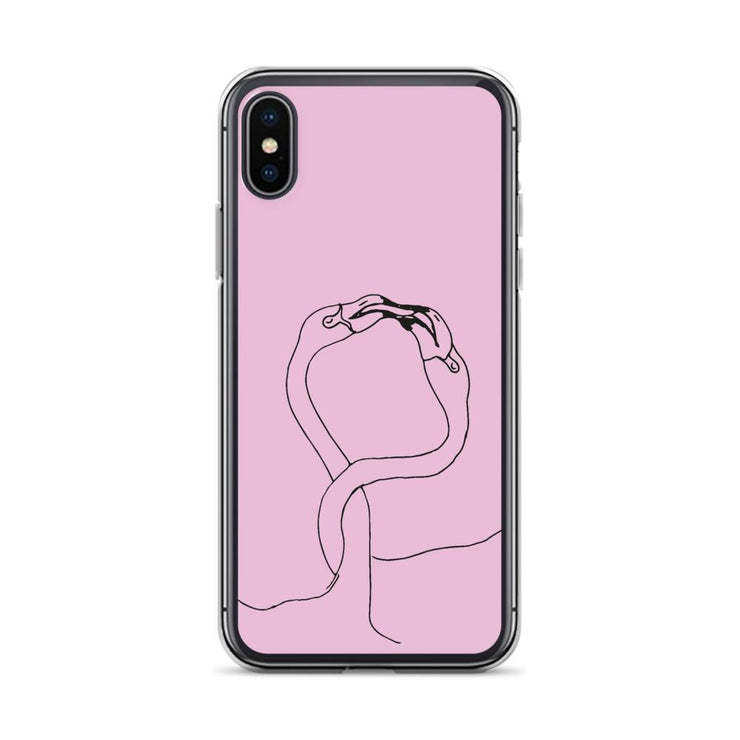 Limited Edition pink flamingo love iPhone Case From Top Tattoo Artists  Love Your Mom  iPhone X/XS  
