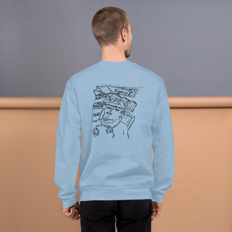 Mad Driver Sweatshirt by Tattoo Artists Jean Mou  Love Your Mom  Light Blue S 