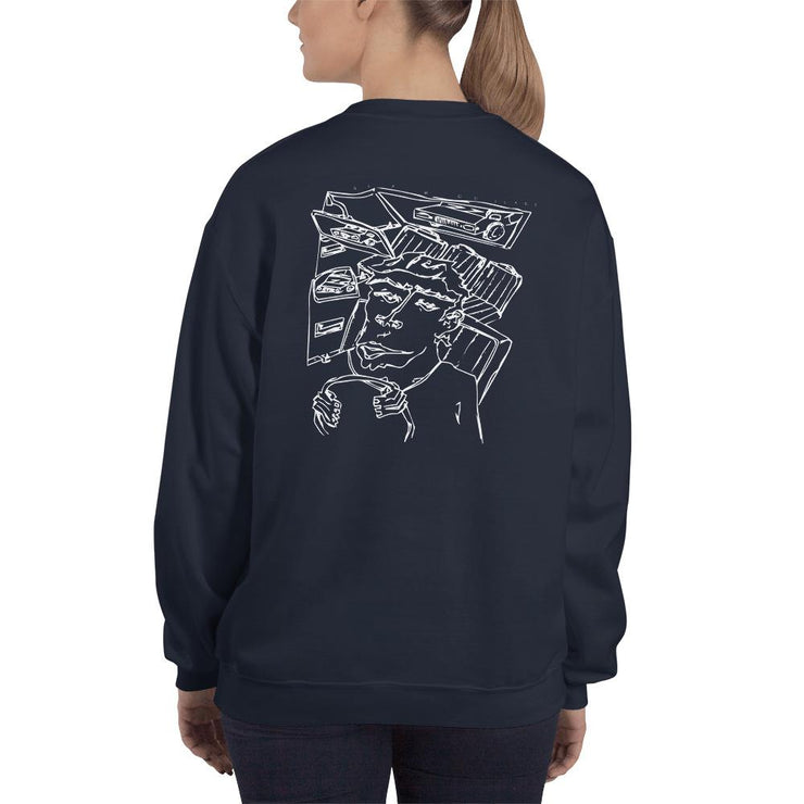 Mad Driver Sweatshirt by Tattoo Artists Jean Mou  Love Your Mom  Navy S 