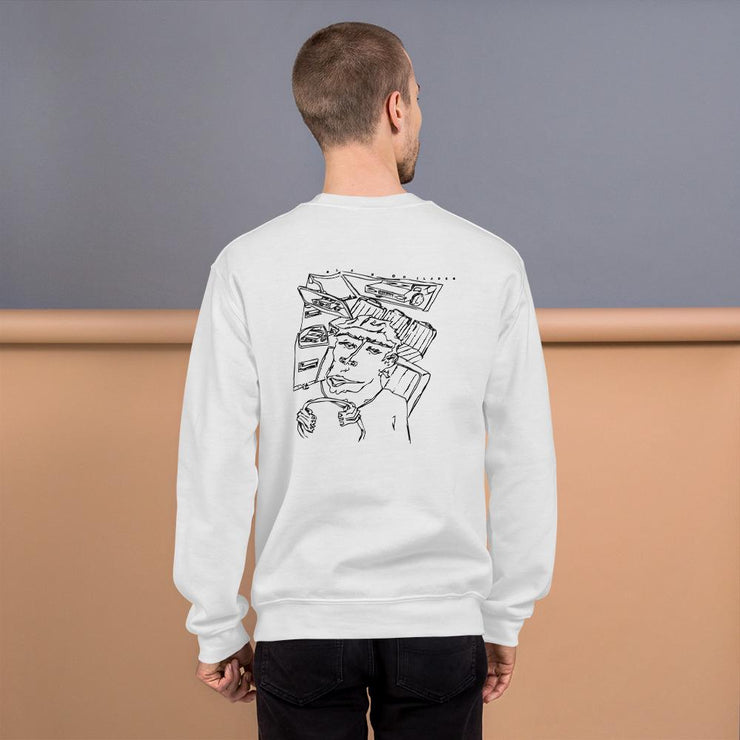 Mad Driver Sweatshirt by Tattoo Artists Jean Mou  Love Your Mom  White S 