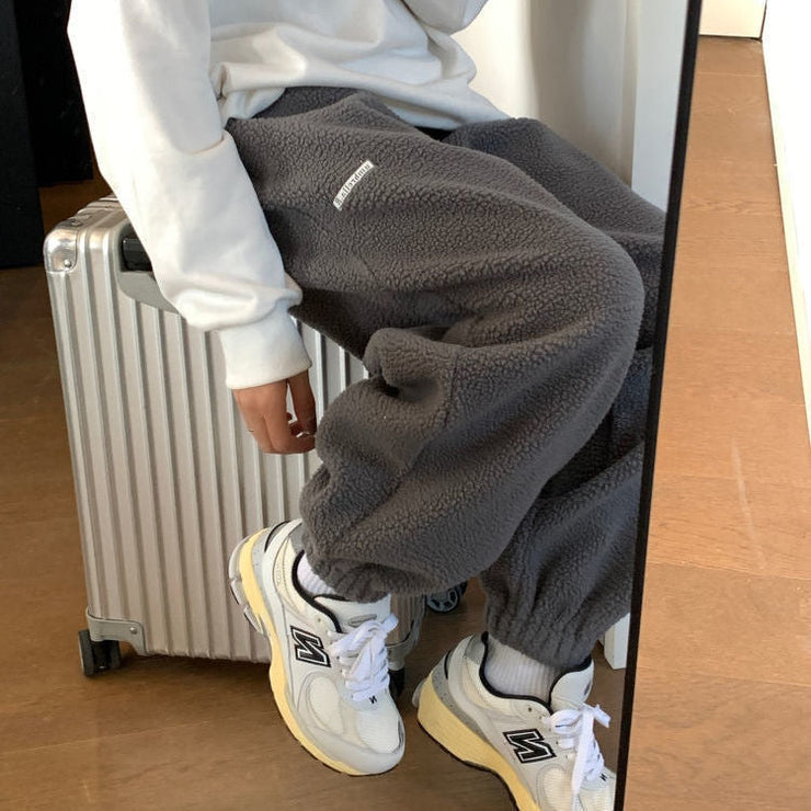 Unisex Winter Extra Thick Fleece Warm Pants, Japanese Streetwear Fleece Jogger Sweatpants iphone case Love Your Mom   