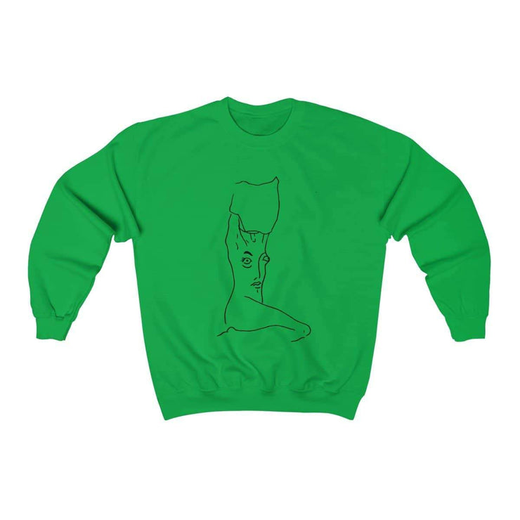 Nude Sweatshirt by Tattoo artist Tamar Bar Sweatshirt Printify Irish Green S 