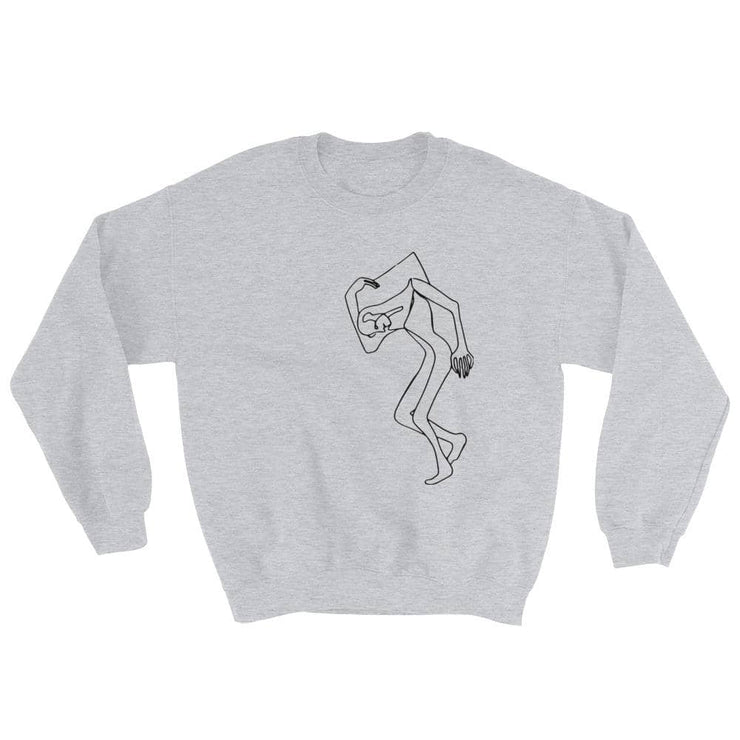 One Line Art Unisex Sweatshirt by Tattoo Artist Krasivity  Love Your Mom  Sport Grey S 