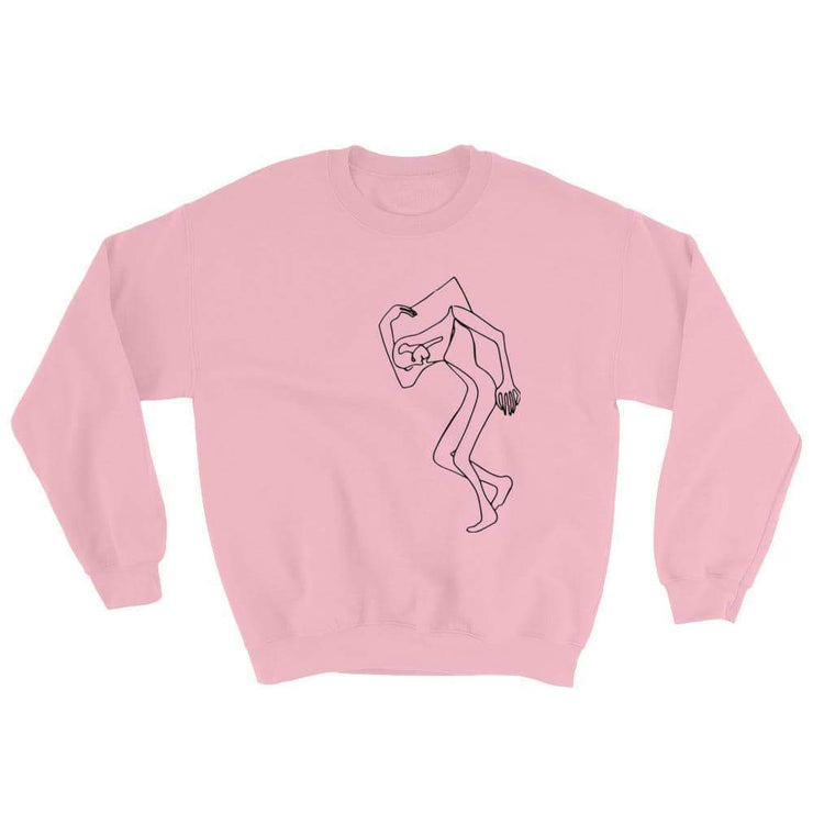 One Line Art Unisex Sweatshirt by Tattoo Artist Krasivity  Love Your Mom  Light Pink S 