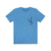 Pepperoni front print T-shirt by Tattoo artist Auto Christ T-Shirt Printify Heather Columbia Blue XS 