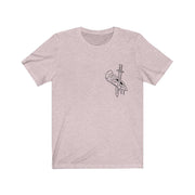 Pepperoni front print T-shirt by Tattoo artist Auto Christ T-Shirt Printify Heather Peach XS 