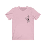 Pepperoni front print T-shirt by Tattoo artist Auto Christ T-Shirt Printify Pink XS 