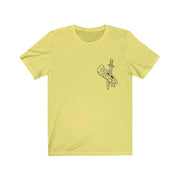 Pepperoni front print T-shirt by Tattoo artist Auto Christ T-Shirt Printify Yellow XS 