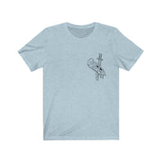 Pepperoni front print T-shirt by Tattoo artist Auto Christ T-Shirt Printify Heather Ice Blue XS 