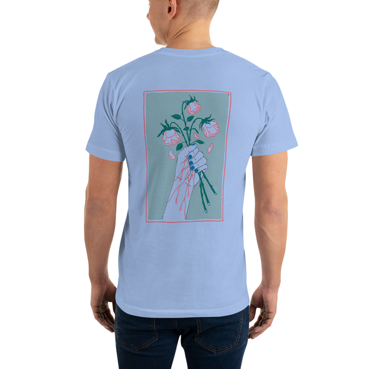 Roses Short-Sleeve Unisex T-Shirt by Tattoo Artist Dane Nicklas  Love Your Mom  Baby Blue XS 