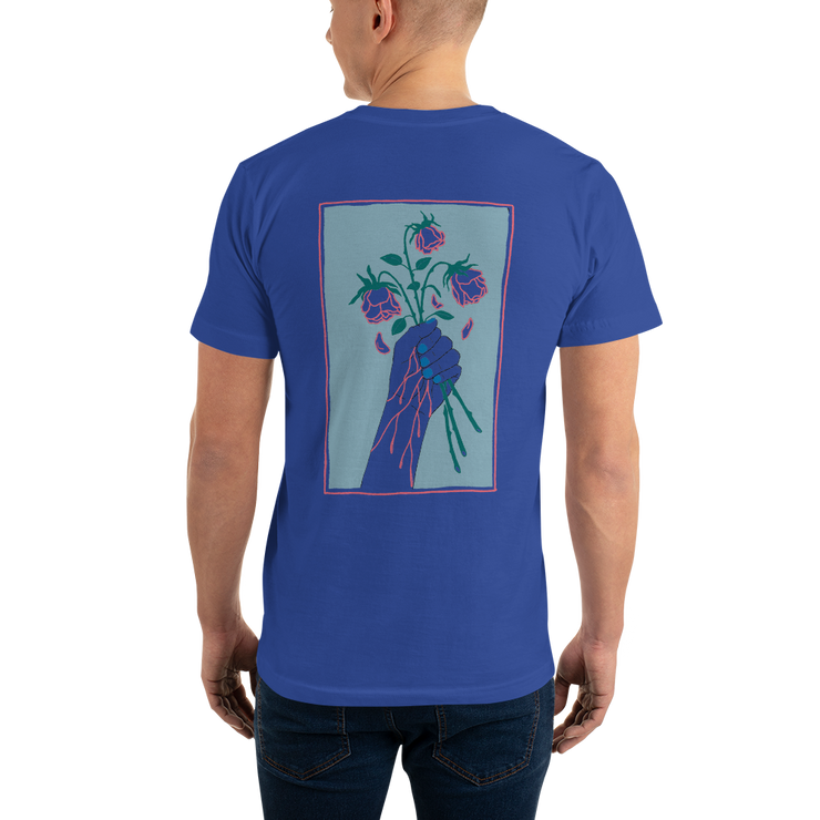 Roses Short-Sleeve Unisex T-Shirt by Tattoo Artist Dane Nicklas  Love Your Mom  Royal Blue XS 
