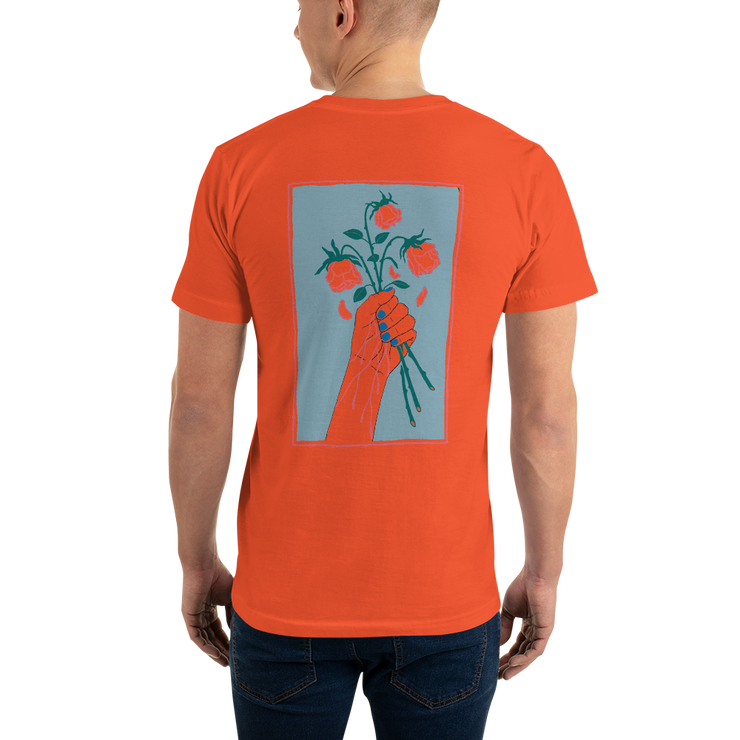 Roses Short-Sleeve Unisex T-Shirt by Tattoo Artist Dane Nicklas  Love Your Mom  Orange XS 