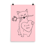 Rude Cat Poster by Tattoo Artists Tamar Bar  Love Your Mom  24×36  